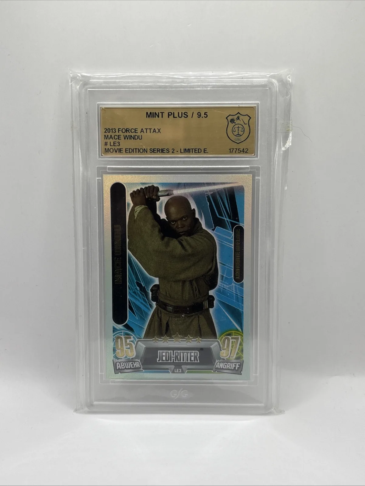 Gegradete Karte Mace Windu — Movie Edition Series 2 Limited Edition, Bewertung Mint Plus 9.5