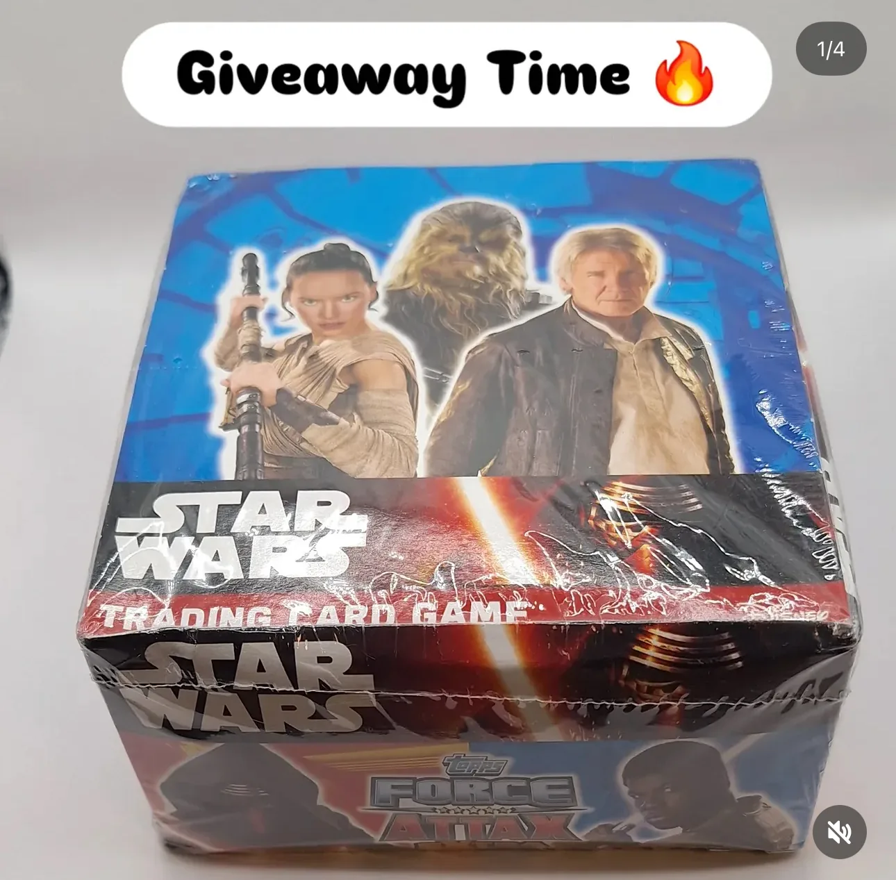 Ungeöffnetes Star Wars Force Attax Display (The Force Awakens) als Giveaway