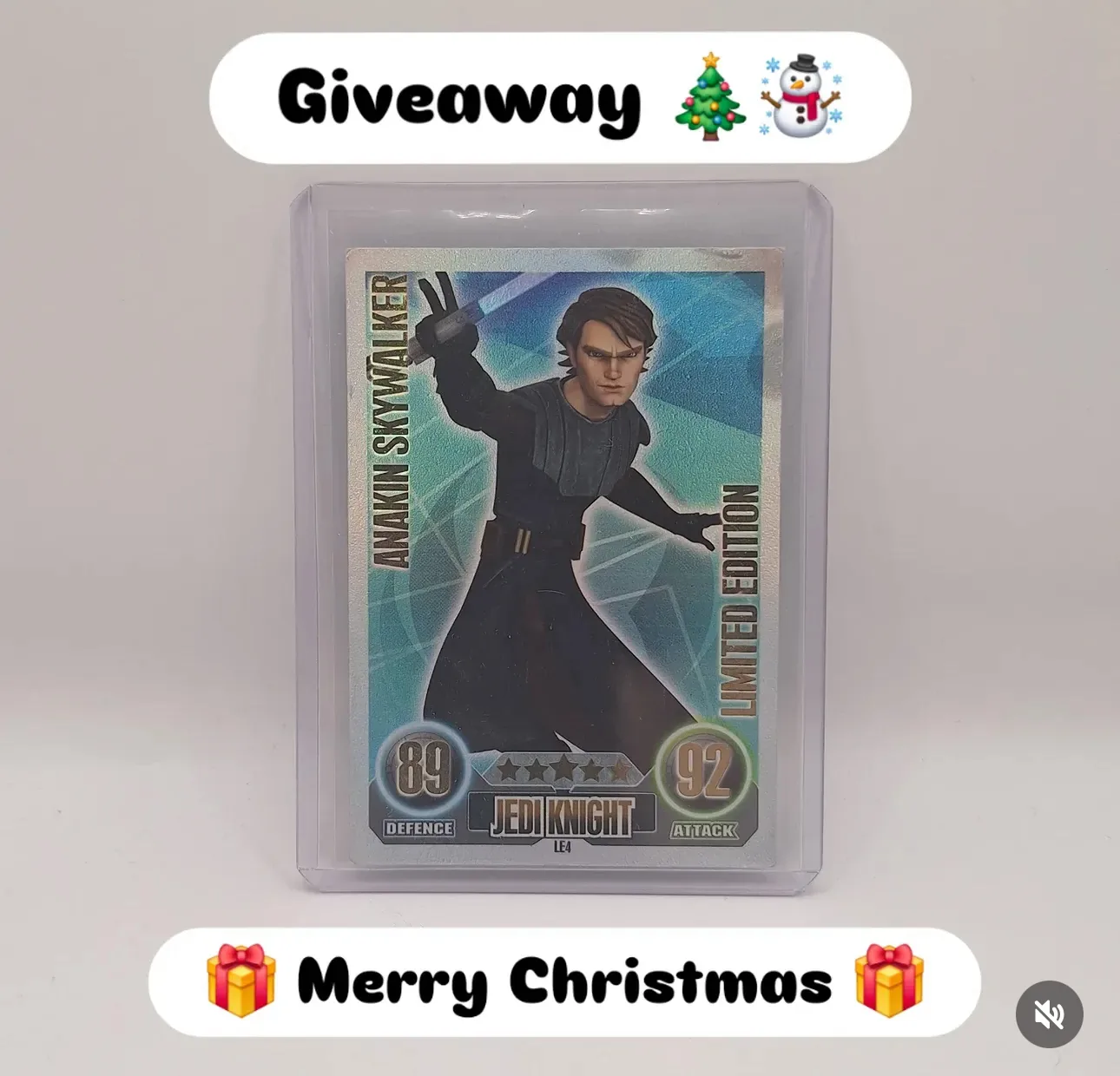 Anakin Skywalker Limited Edition Karte — Weihnachts-Giveaway