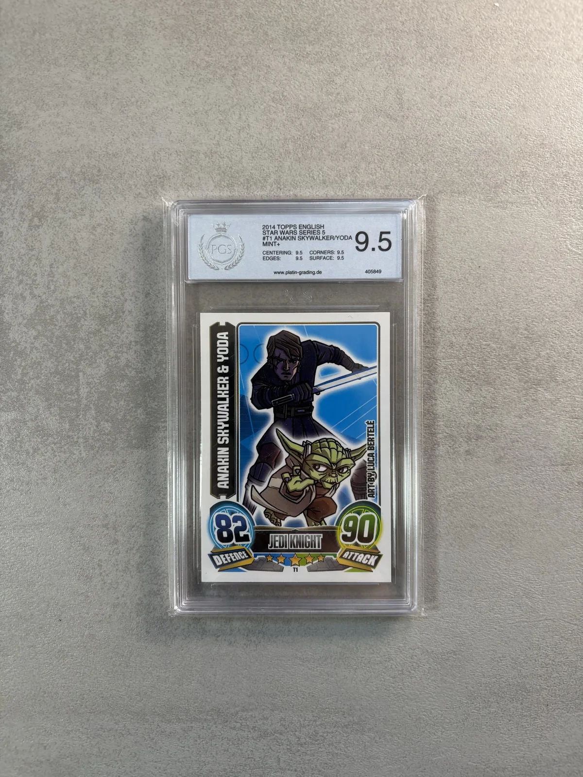 Gegradete Karte Anakin Skywalker & Yoda — Bewertung 9.5